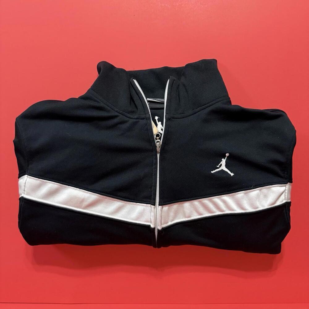 Nike Air Jordan Athletic Track Jacket Black Full Zip Athletic 509155 012 Men S